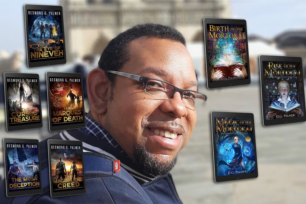 Thriller and YA fantasy author, Desmond G. Palmer.